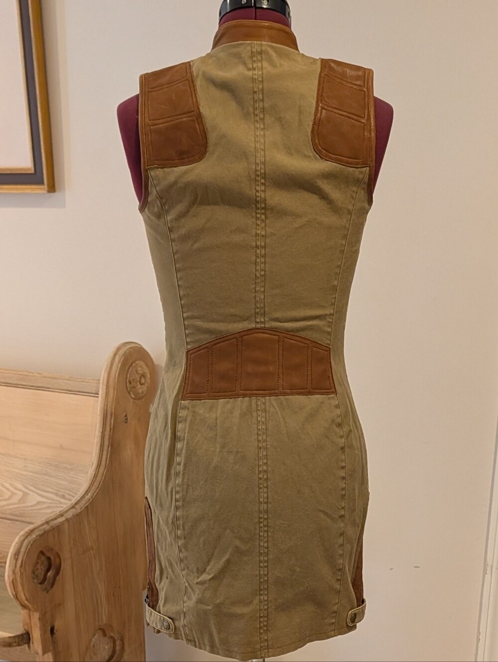 Ralph Lauren Canvas and Leather Dress! - Picture 2 of 9
